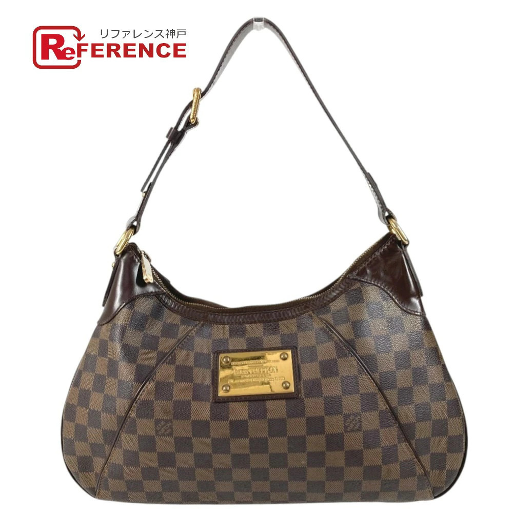 Louis Vuitton Damier Thames Shoulder Bag Canvas Ebene Brown